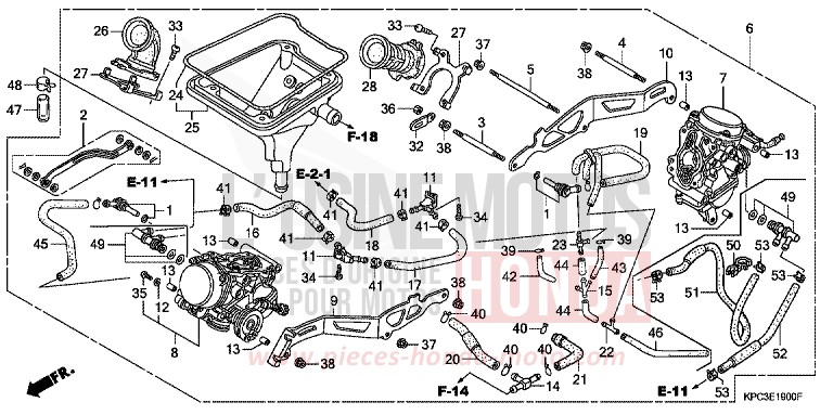 CARBURETOR (ASSY.) for Varadero 125 NOIR (NH1) from 2002